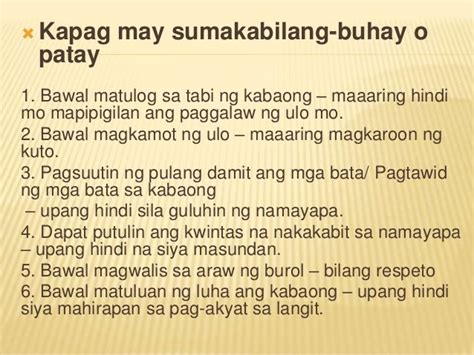 Mga pamahiin Kapag May Patay. .